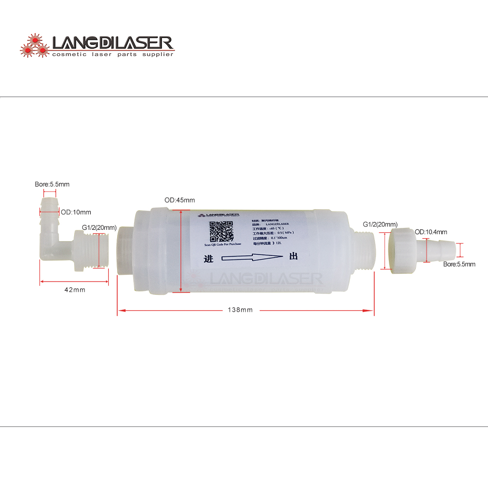 Industrial Laser Hair Removal - Diodenlaser-Wasserfiltersystem für Diodenlaser-Haarentfernungsmaschinenzubehör, industrieller Wasserfilter für