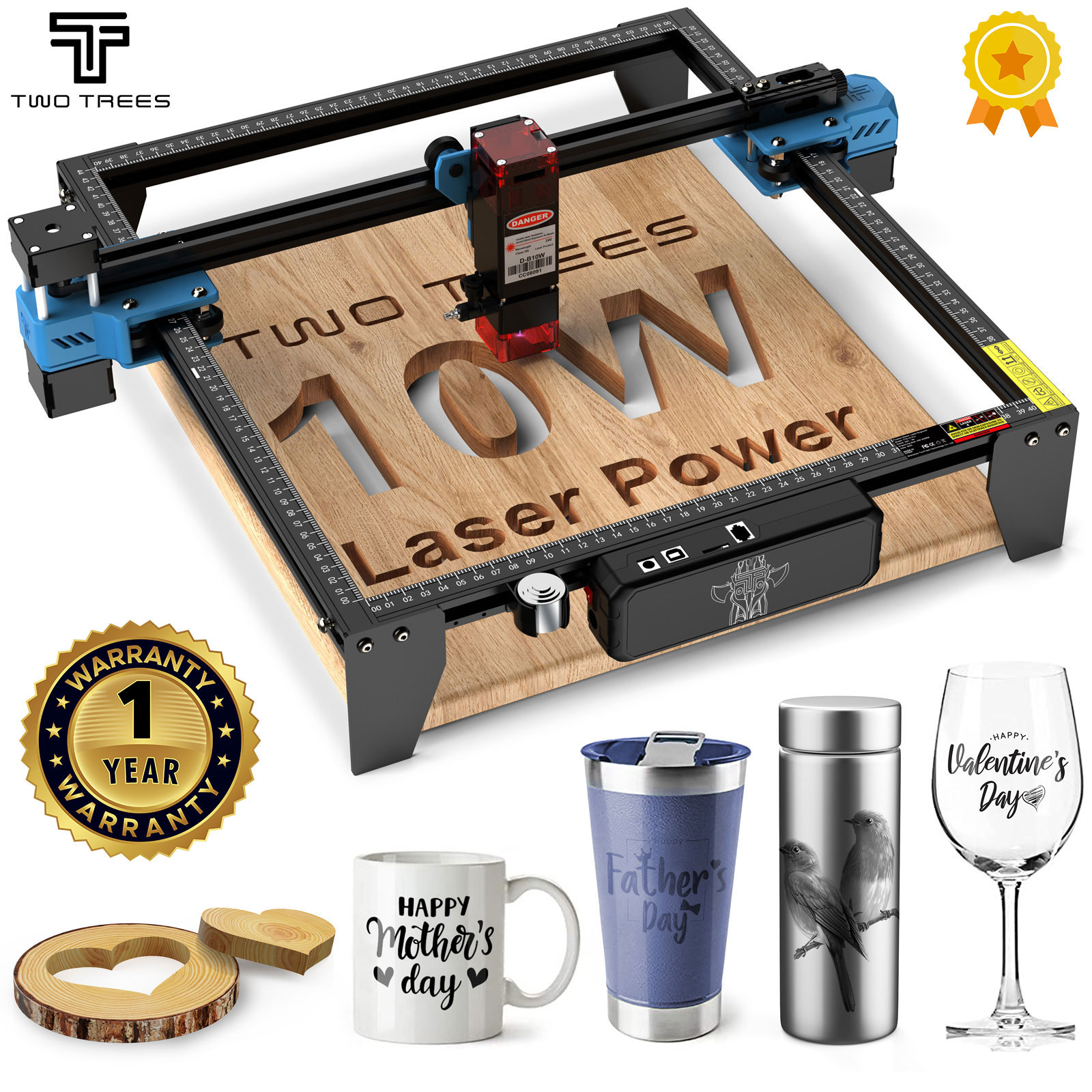 Industrial Laser Printing Machine - TwoTrees TTS-10 Pro 80W Lasergravierer Edelstahl