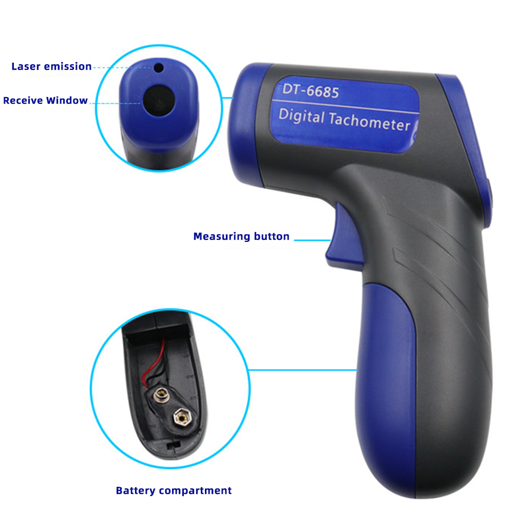 Industrial Laser Tachometer - Berührungs lose Infrarot laser Drehzahl messer