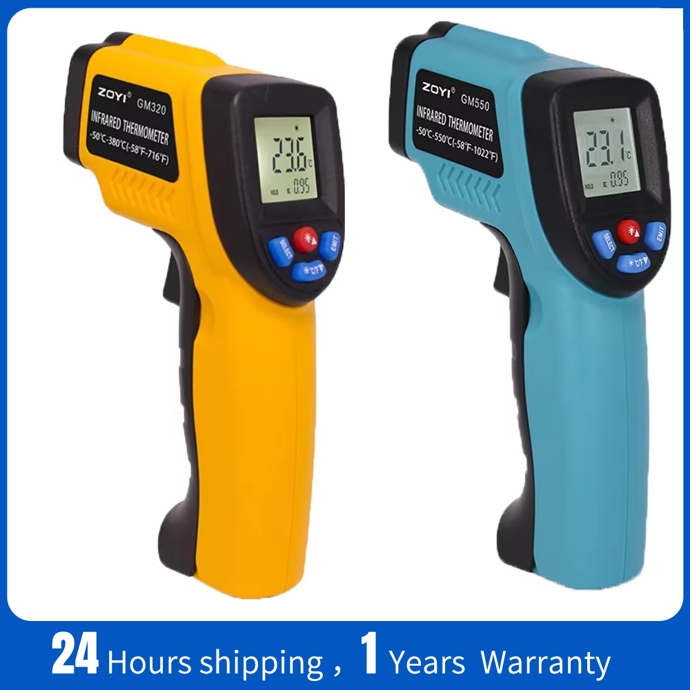 Industrial Laser Thermometer - Tragbares Infrarot-Thermometer Temperaturmessgerät für Kochen Pizzaofen