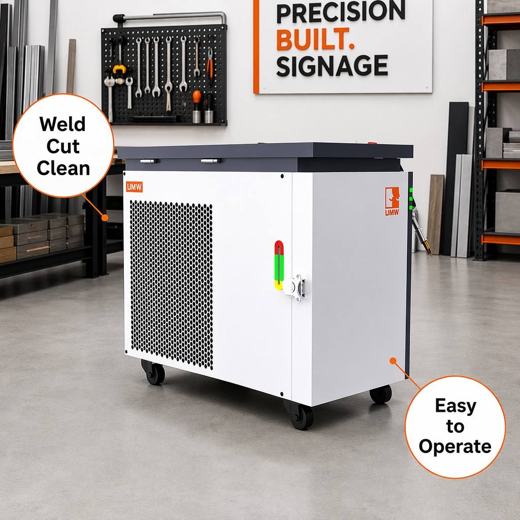 Industrial Lasers - UMW Integrierte wassergekühlte Laserschweißmaschine, tragbar, 4-in-1-Multifunktion
