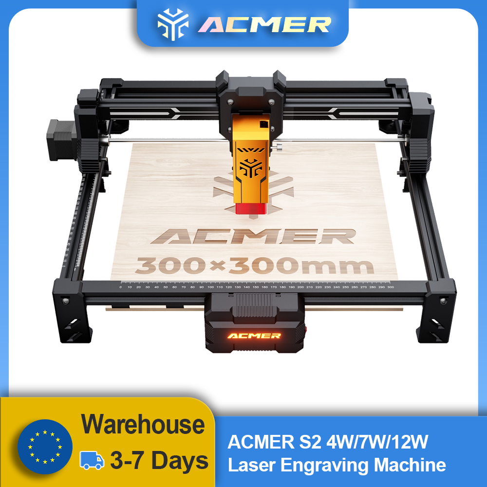 ACMER S2 12W Laser-Graviermasc – Industrial Laser Printing Machine Bewertung und Preis