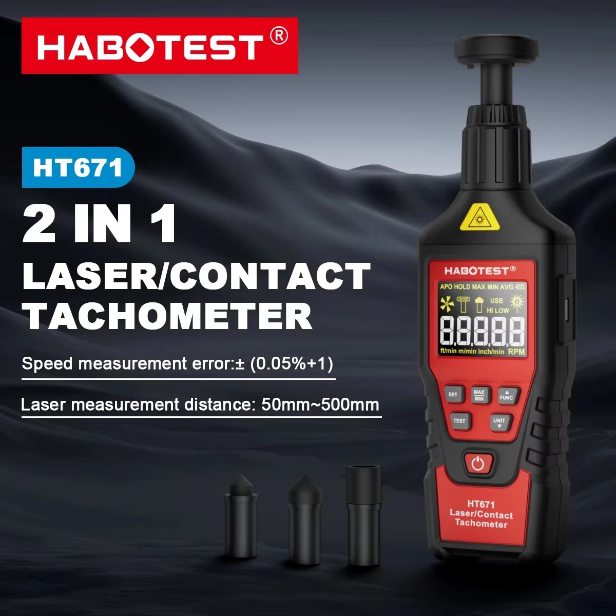 HABOTEST HT671 2-in-1 Digitale – Industrial Laser Tachometer Bewertung und Preis