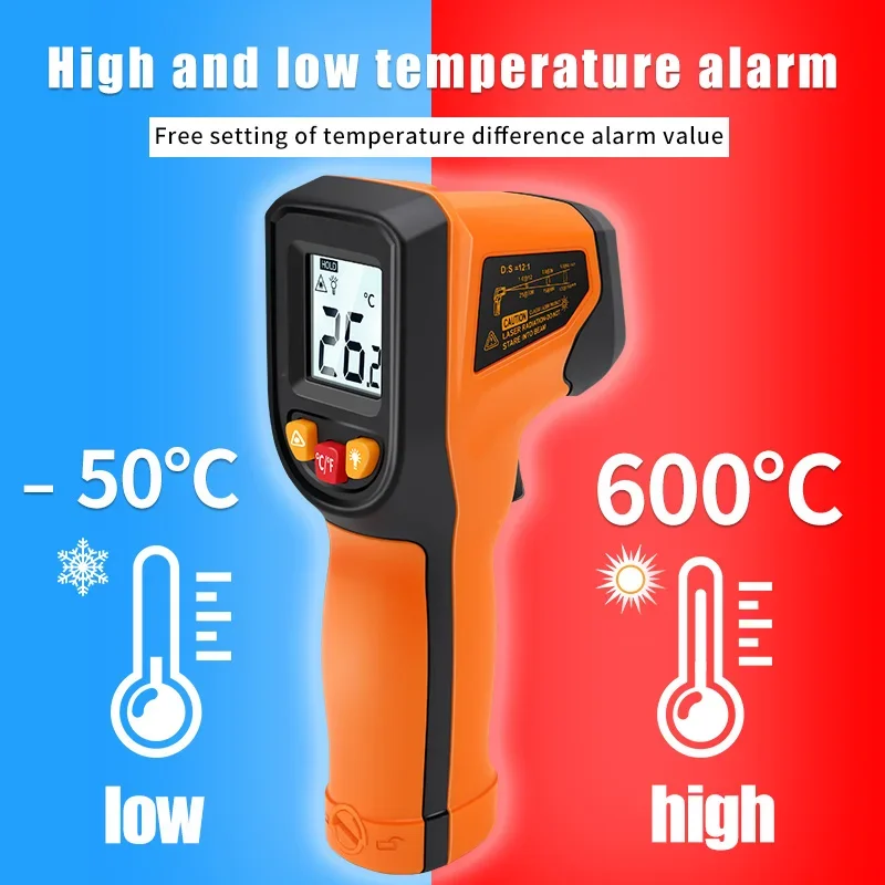 T400 T600 Digitales Infrarot-T – Industrial Laser Thermometer Gun Bewertung und Preis