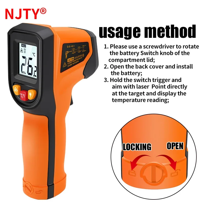 T400 T600 Digitales Infrarot-T – Industrial Laser Thermometer Gun Bewertung und Preis