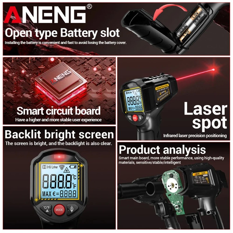 ANENG TH202 Berührungsloses In – Industrial Laser Thermometer Bewertung und Preis