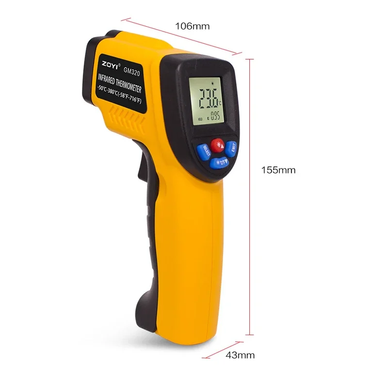 Tragbares Infrarot-Thermometer – Industrial Laser Thermometer Bewertung und Preis